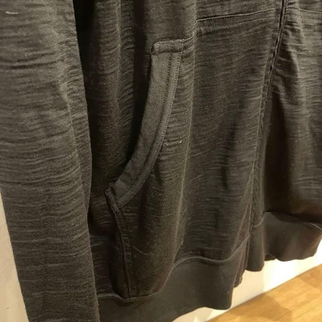 山と道 メリノパーカー ブラック M 100% Merino Zip Hoody