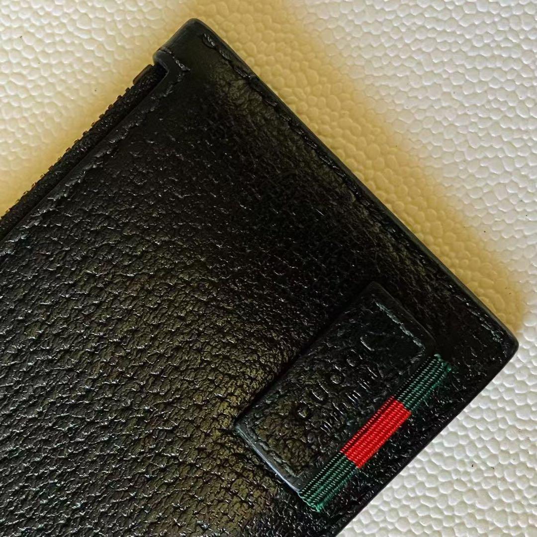 GUCCI ブラック シェリーライン &カードケース フラグメントケース❣️