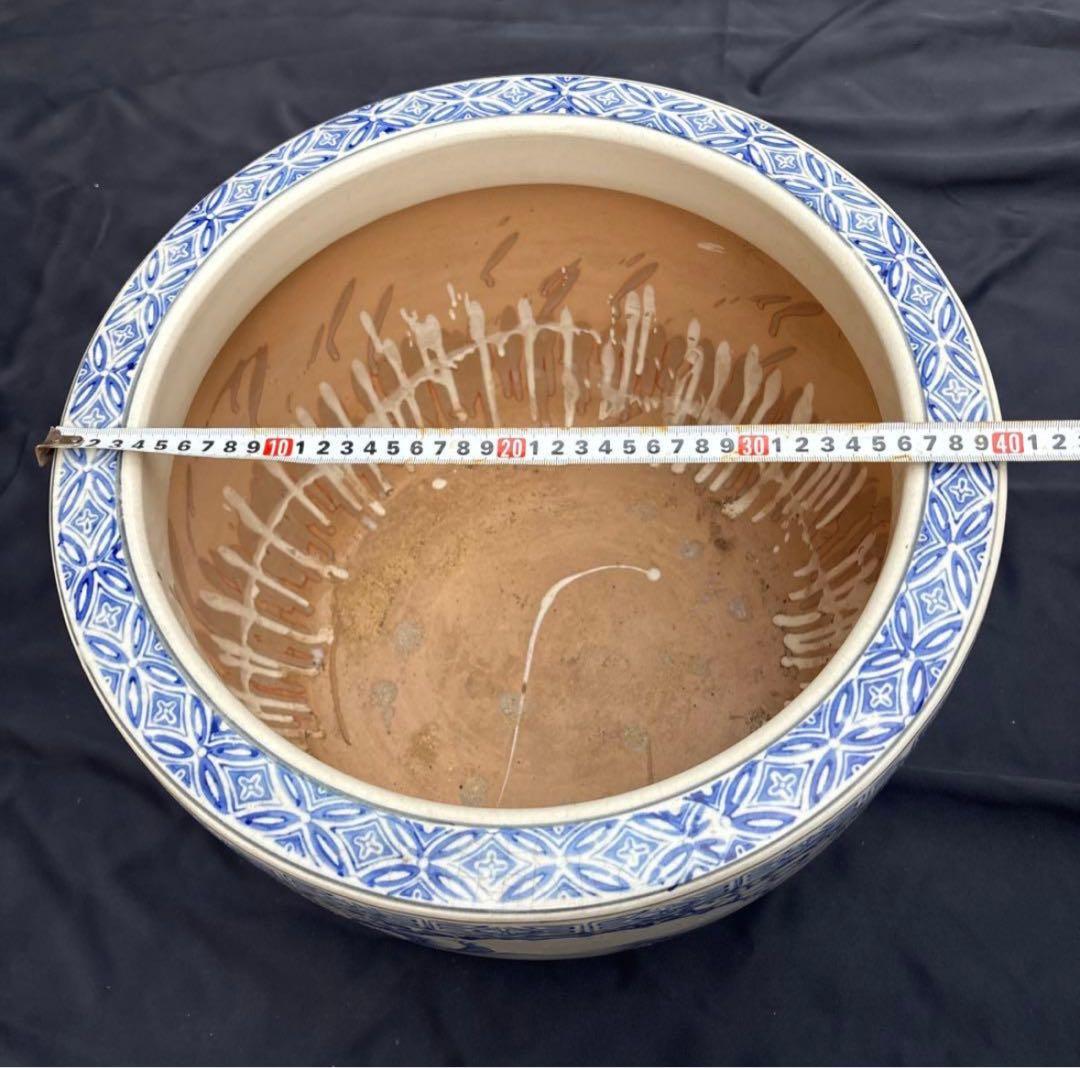 【美品‼︎送料込‼︎】火鉢 メダカ鉢 陶器鉢