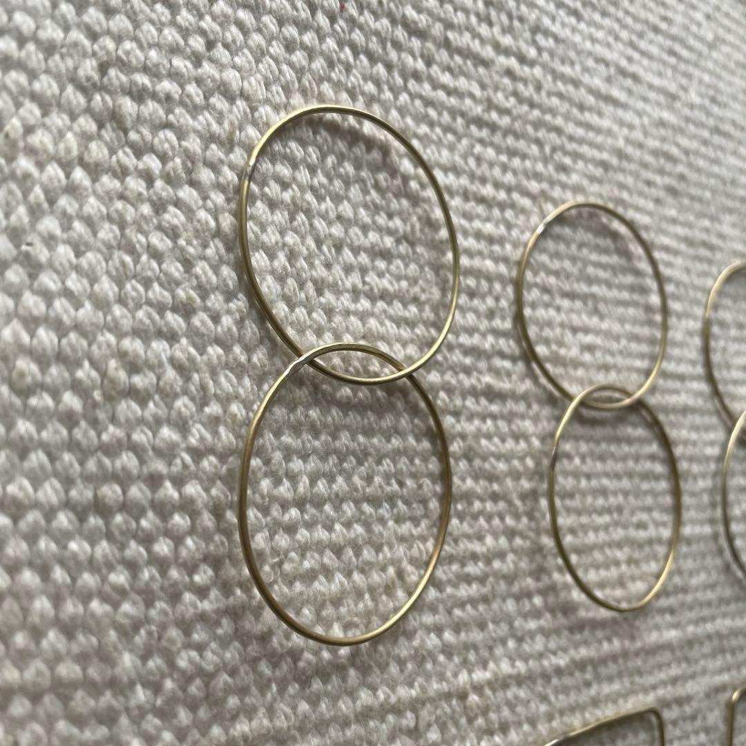 よしよし　ハンドメイド　真鍮　飾り　輪っか　リング　4種類　21個