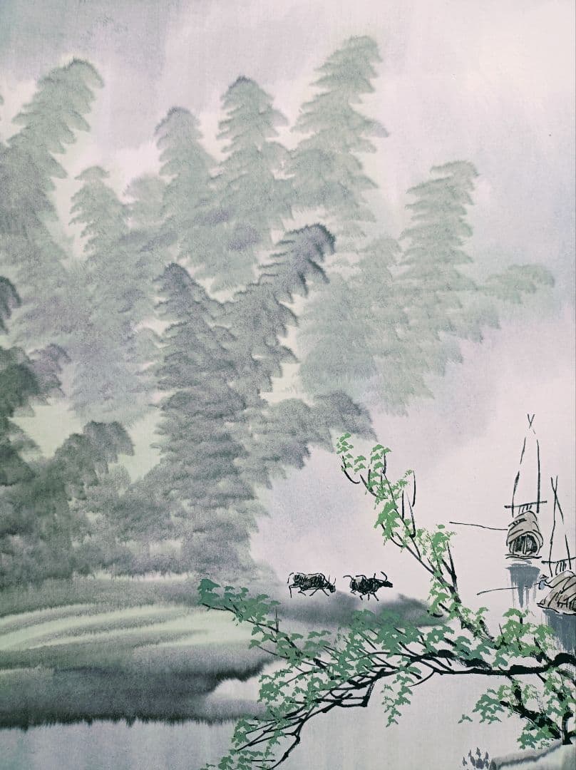 極美品 レア 中国 軸 開運 金運 絵 龍脈 山水 花鳥 美術 骨董 インテリア