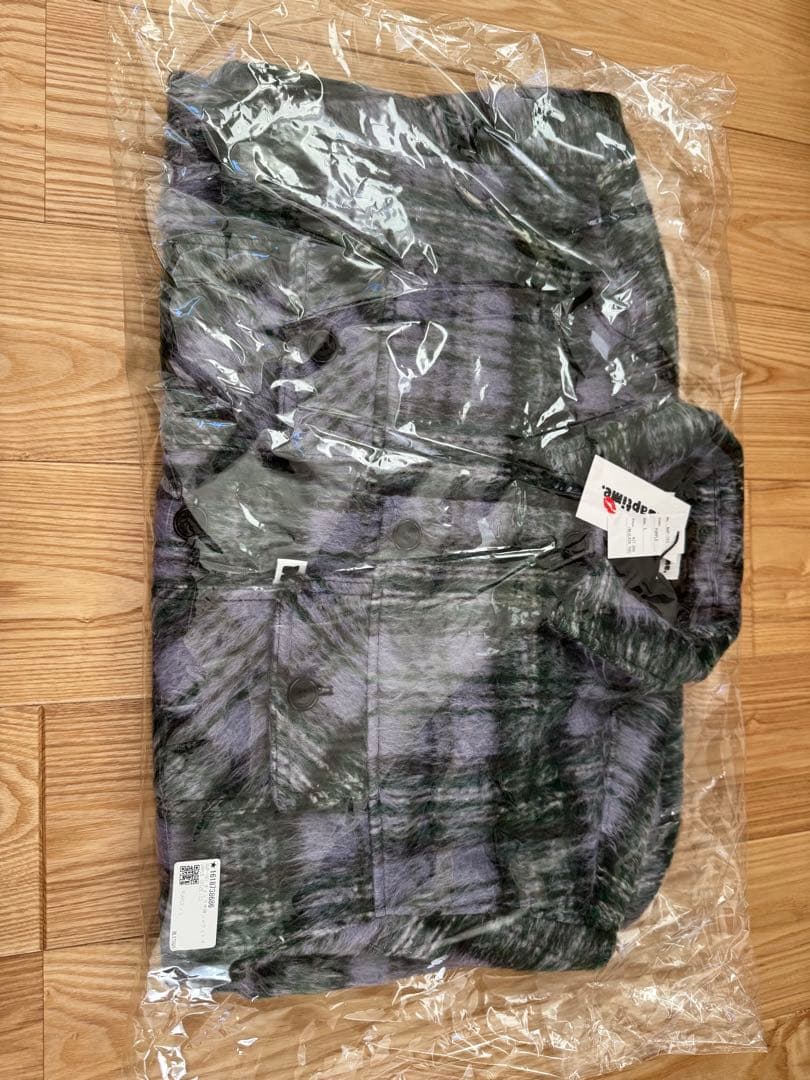 naptime チェック中綿ジャケット　パープル