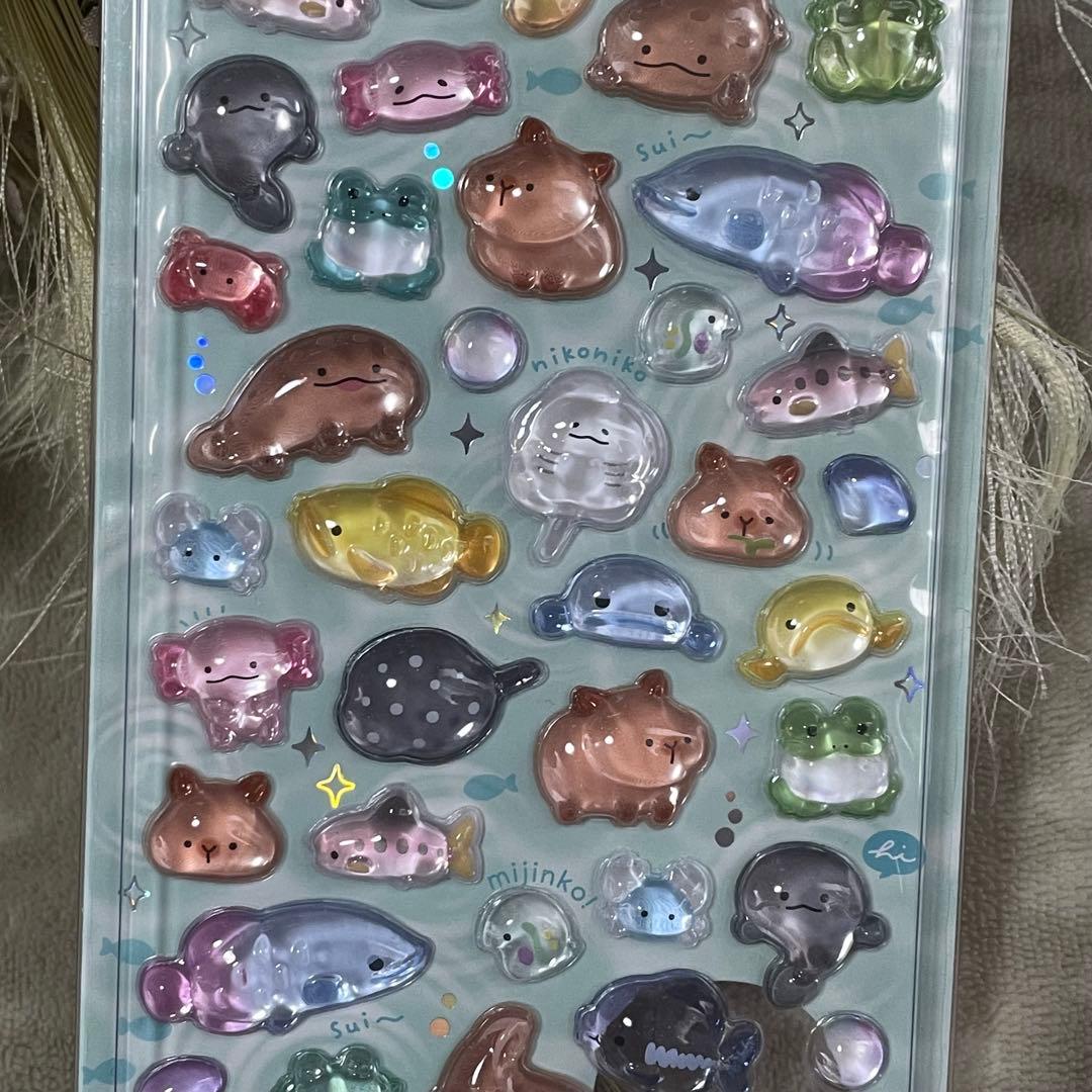 水族館限定　クーリア正規品　ボンボンドロップシール　４枚セット