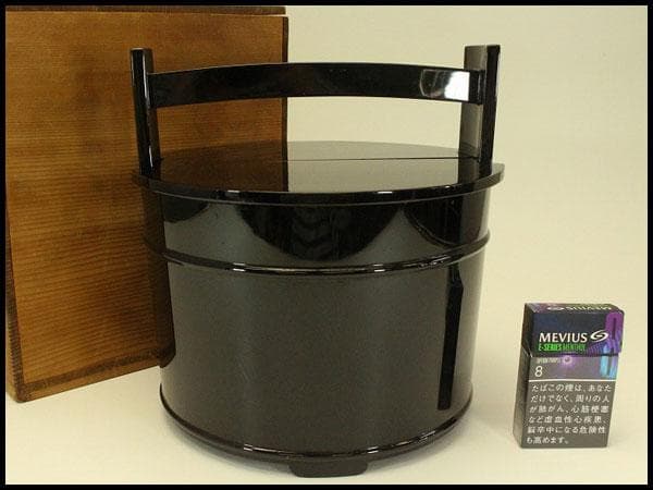 茶道具 真塗 手桶 水指(A801)