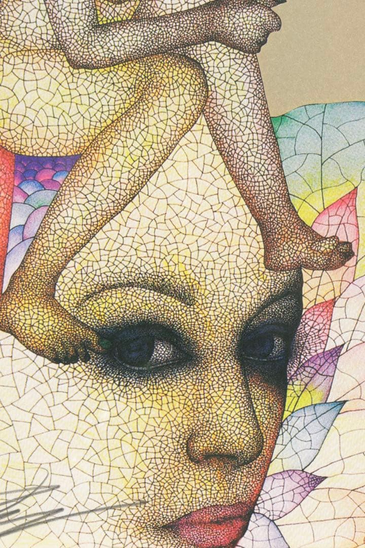 城景都 リトグラフ 「白夜の頃」 AP 直筆サイン 落款 額装 箱付