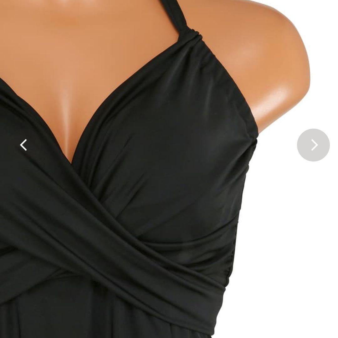 クロスワイヤーAライン　水着　9D-M　ブラック