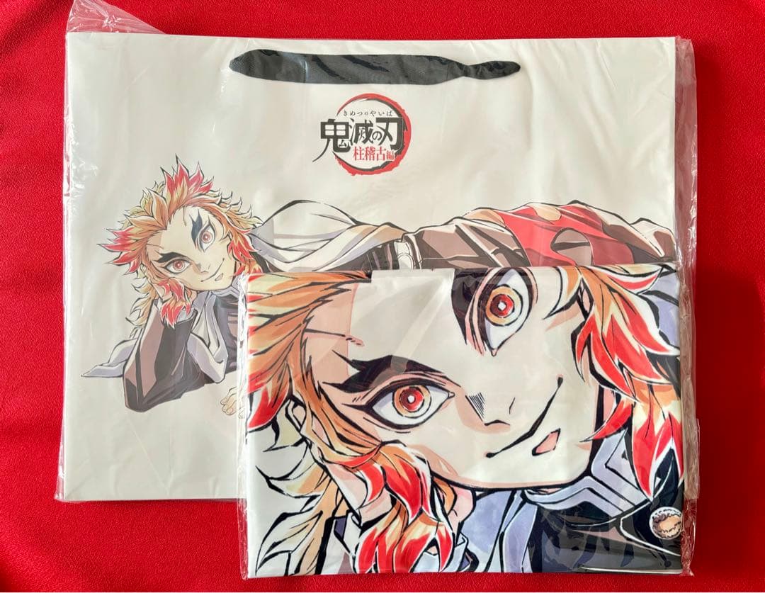 C104 鬼滅の刃ufotable 煉獄杏寿郎 寝そべり 布ポスター＆ショッパー
