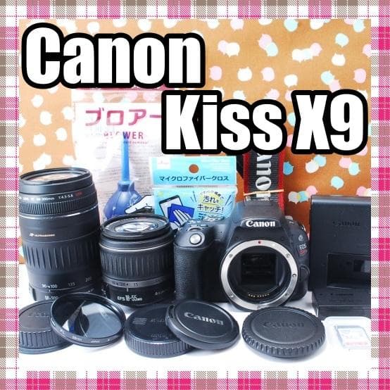 ✨初心者オススメ✨Wi-Fi搭載✨Canon Kiss X9 ダブルレンズセット
