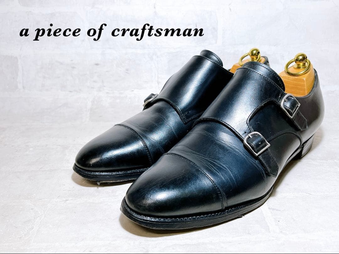 【美品】a piece of craftsman ダブルモンク 約28cm