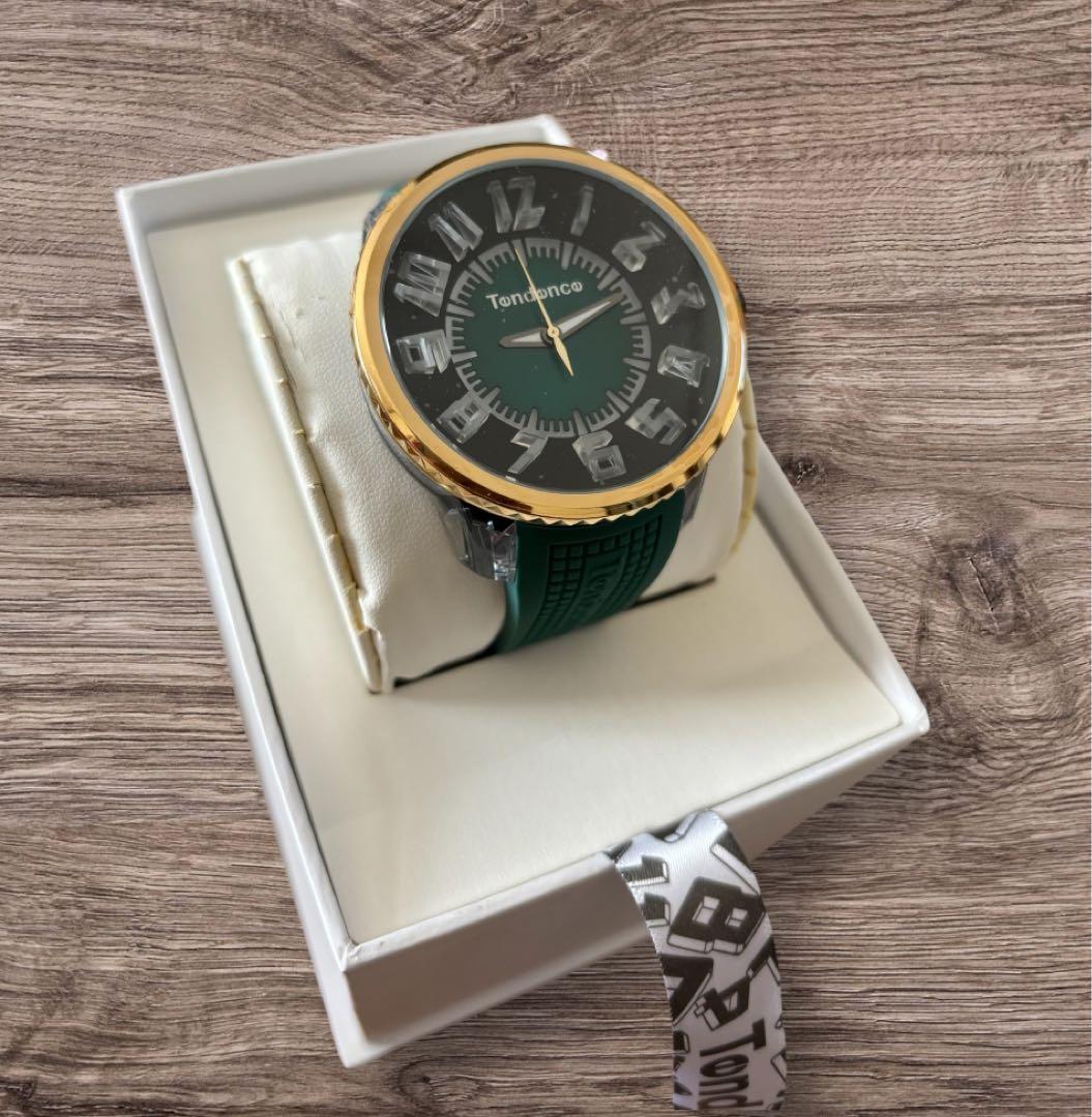 Tendances TY532001 グリーン ラバーベルト 時計※新品未使用品