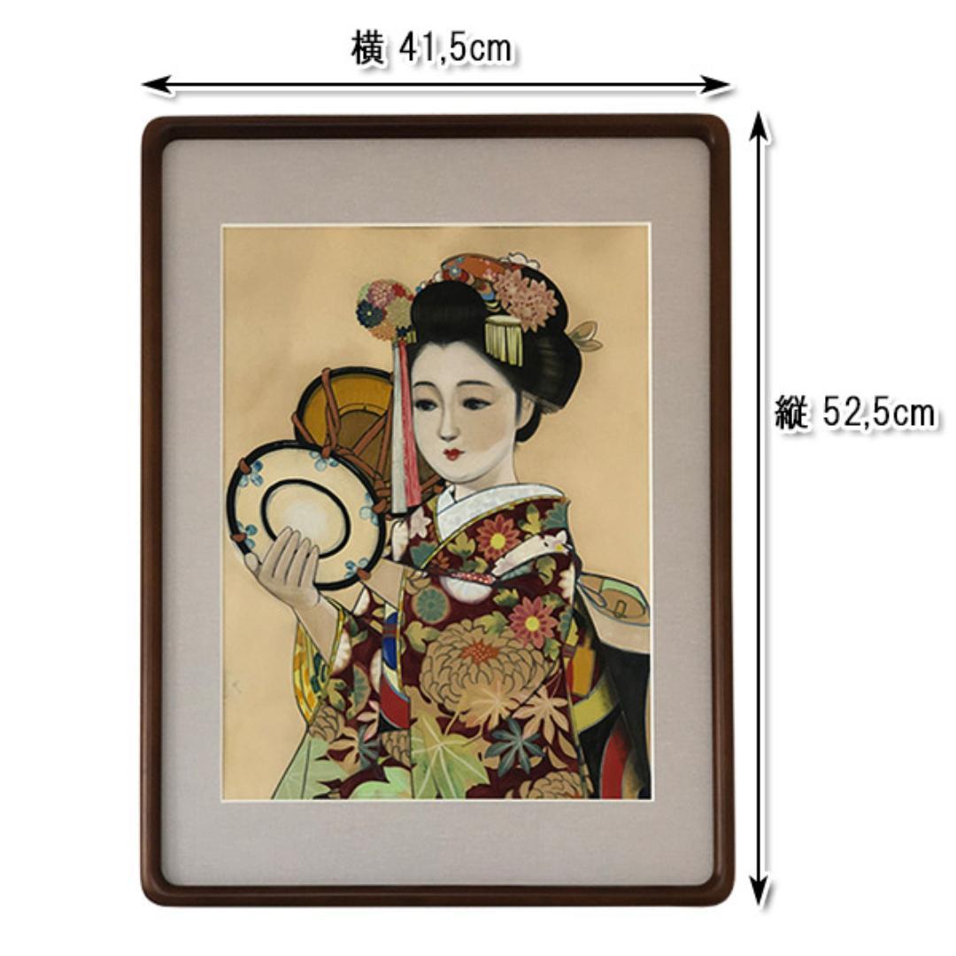 版画『鼓と少女』太田二郎 作