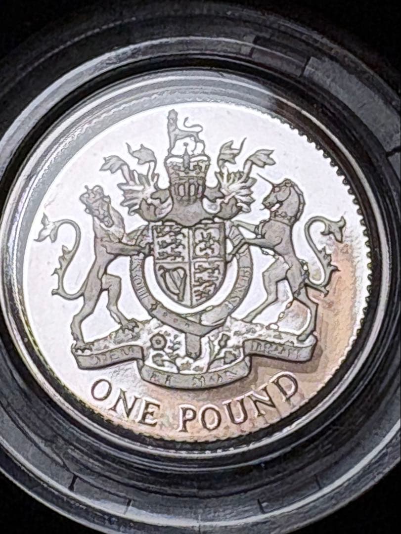 1993英国 1ポンド シルバープルーフ ピエドフォート（グレートブリテンの盾）