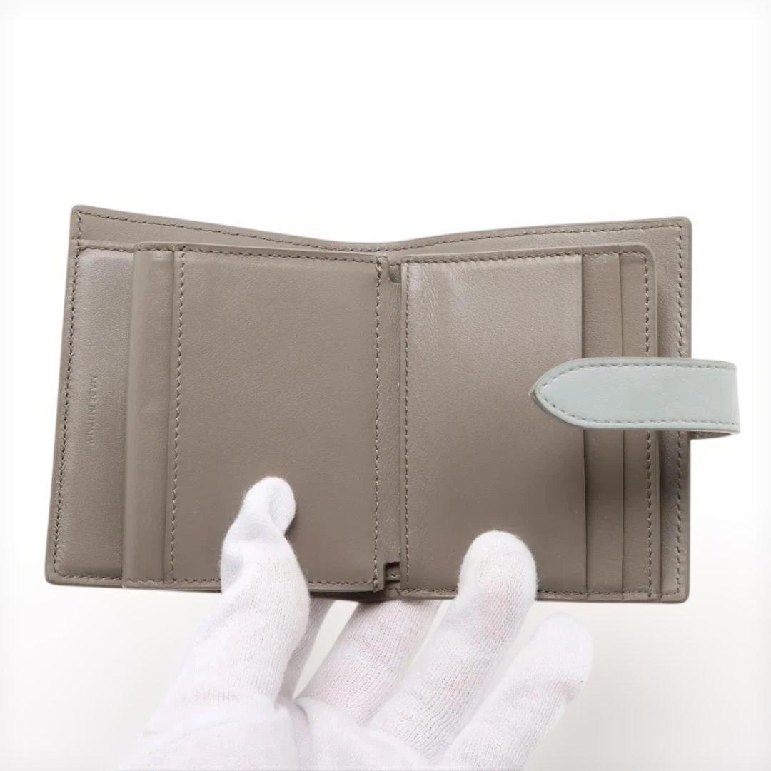 CELINE セリーヌ ミディアムストラップウォレット グレージュ 二つ折り財布