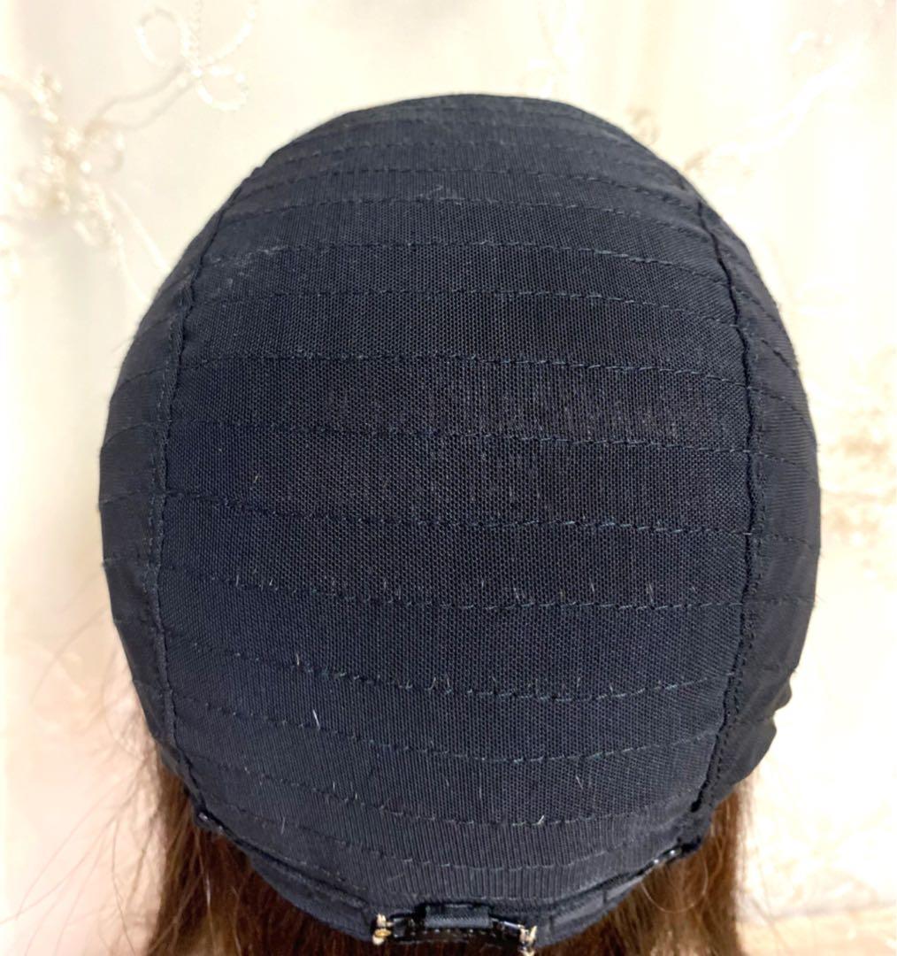 高級レミー人毛100% 自然な黒S フルウィッグリアルスキン医療用