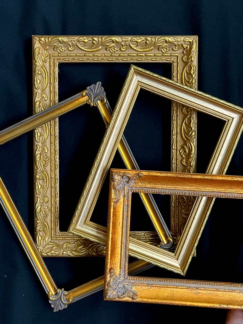 ◆フランスアンティーク｜写真立てフレームフォトスタンド木枠額縁額装ガラス壁掛け