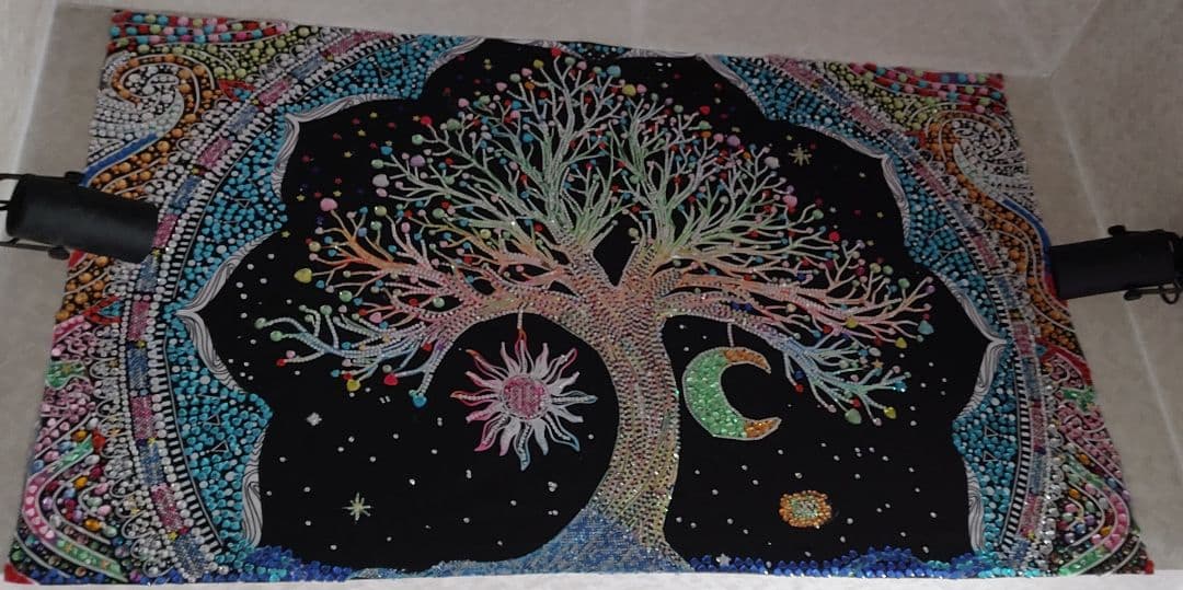 生命の木　タペストリー　ブラックライト対応