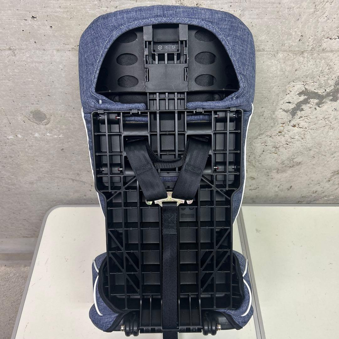美品　日本育児　トラベルベストECプラス　デニム　チャイルドシート コンパクト