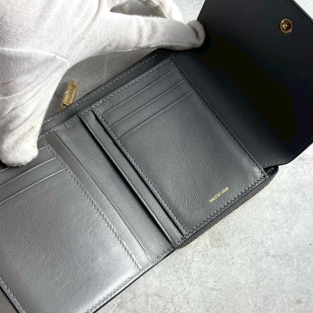 【現行 付属品完備】極美品 バレンシアガ Envelope 財布 黒 レザー