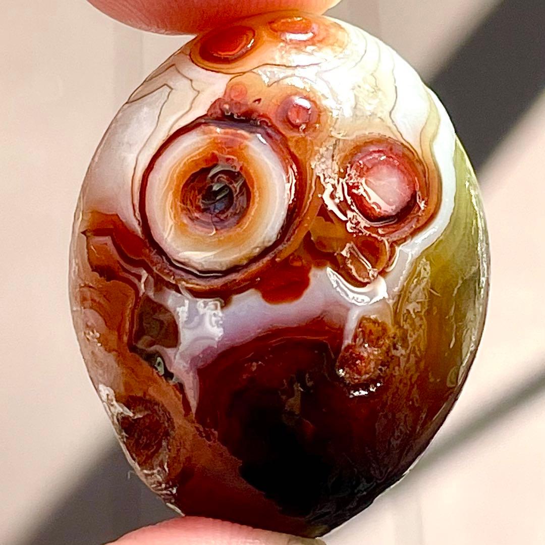 ゴビ瑪瑙 S696 天眼石 原石 鉱物