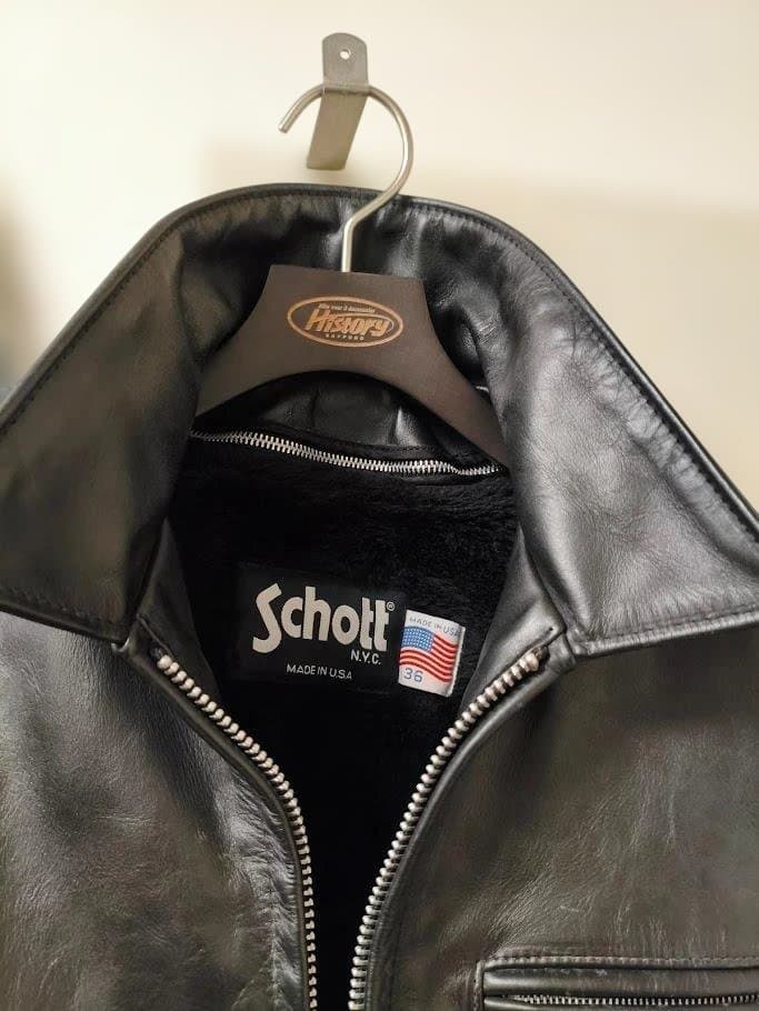 【美品】Schott 643 36 シングルライダース ボアライナー付トラッカー