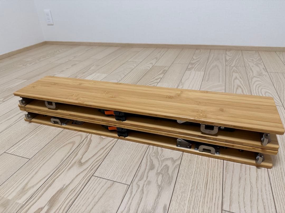 KingCamp 折りたたみテーブル 中型 バンブー 竹 高さ無段階調整