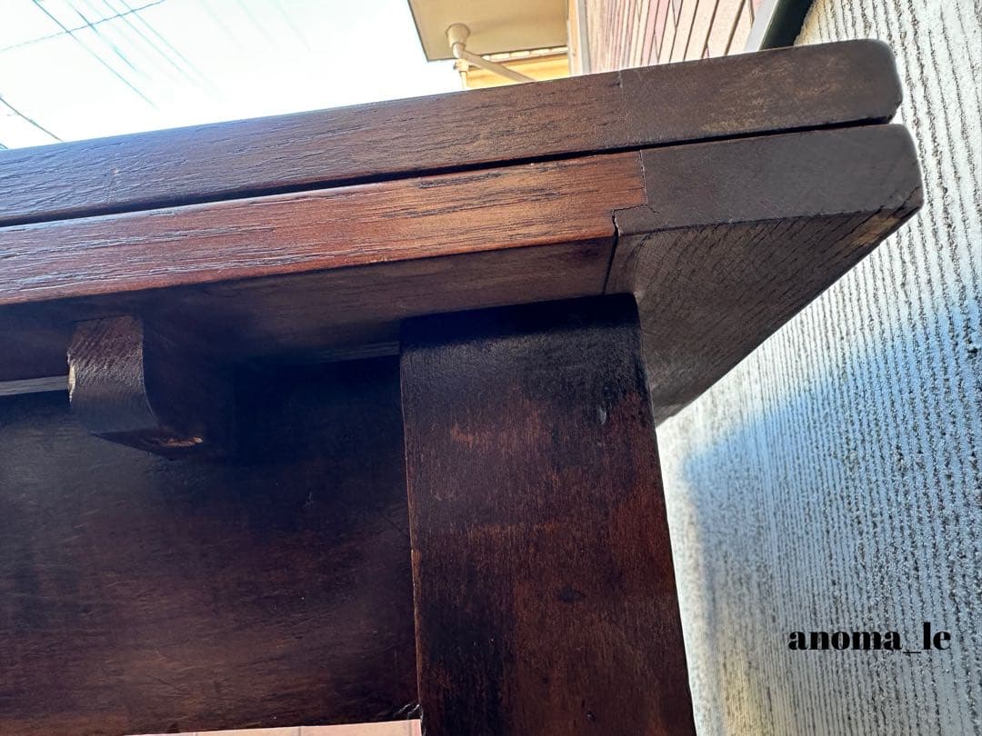 【ドローリーフテーブル】英国　伸長式　ツイストレッグ　アンティーク◎