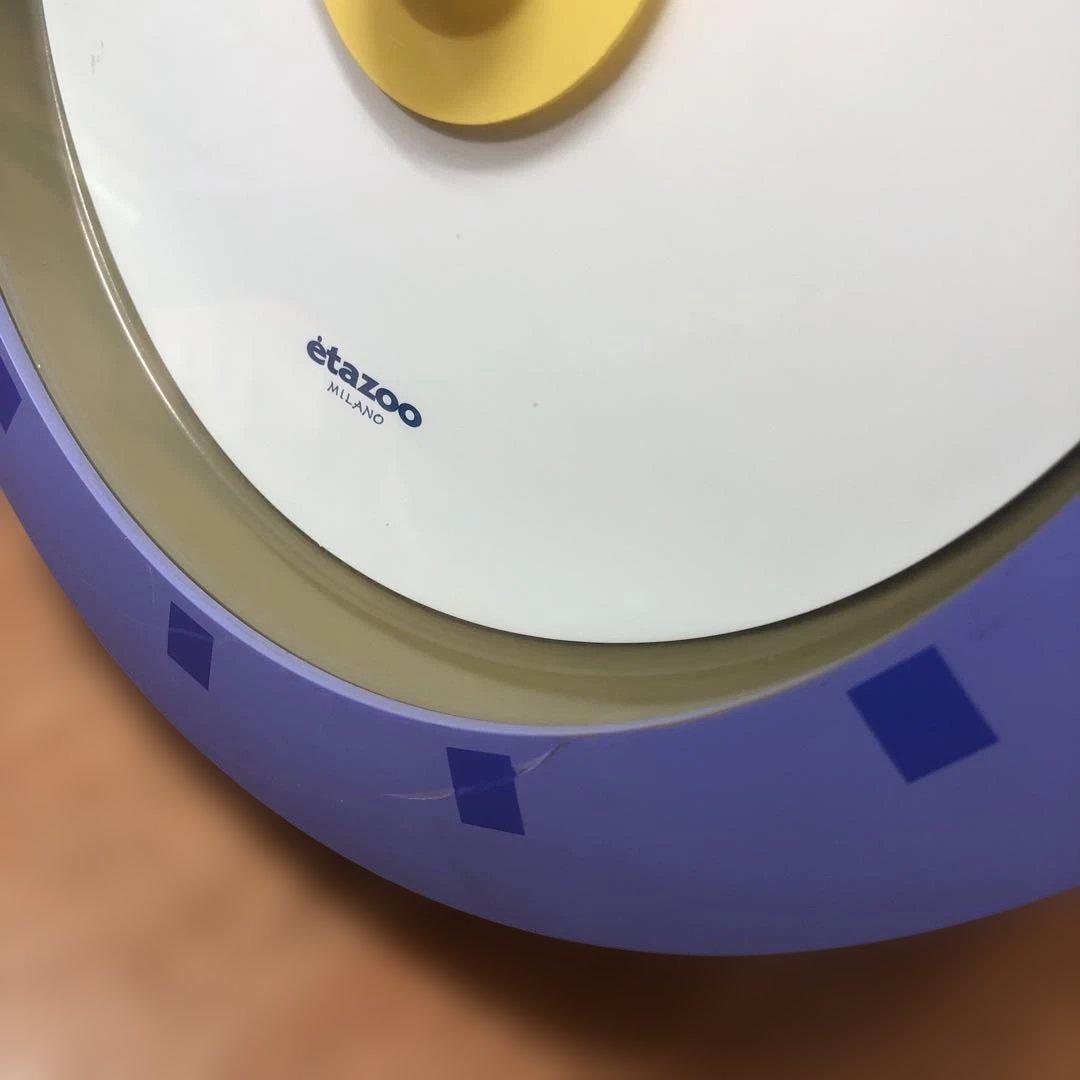 [希少] Lemnos レムノス ポストモダン 掛け時計 佐藤まどか 紫 日本製