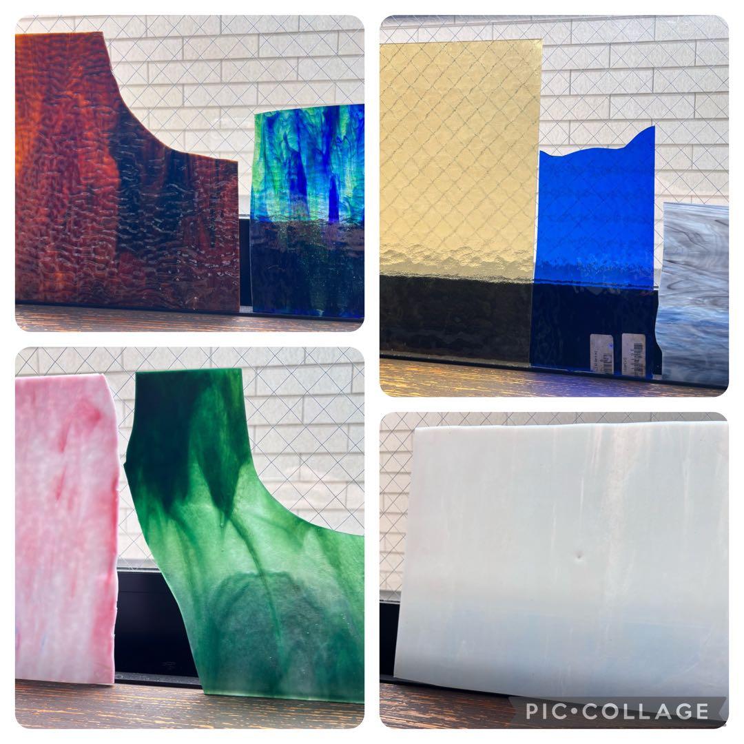 ③ステンドグラス　板ガラス　ウロボロス　ヤカゲニ　ブルザイ