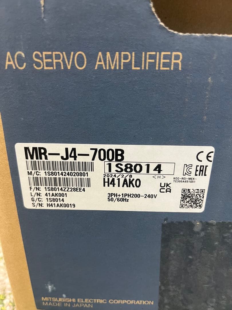 MITSUBISHI ACサーボアンプ MR-J4-700B 三菱電機