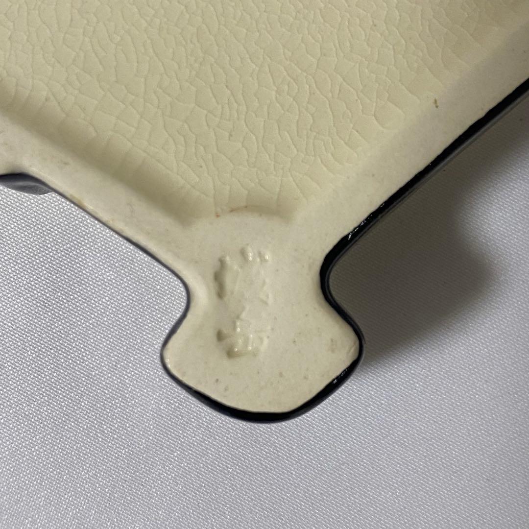 橋本城岳 造 色絵末広 香合 京焼 茶道 茶道具 陶器 小物入れ