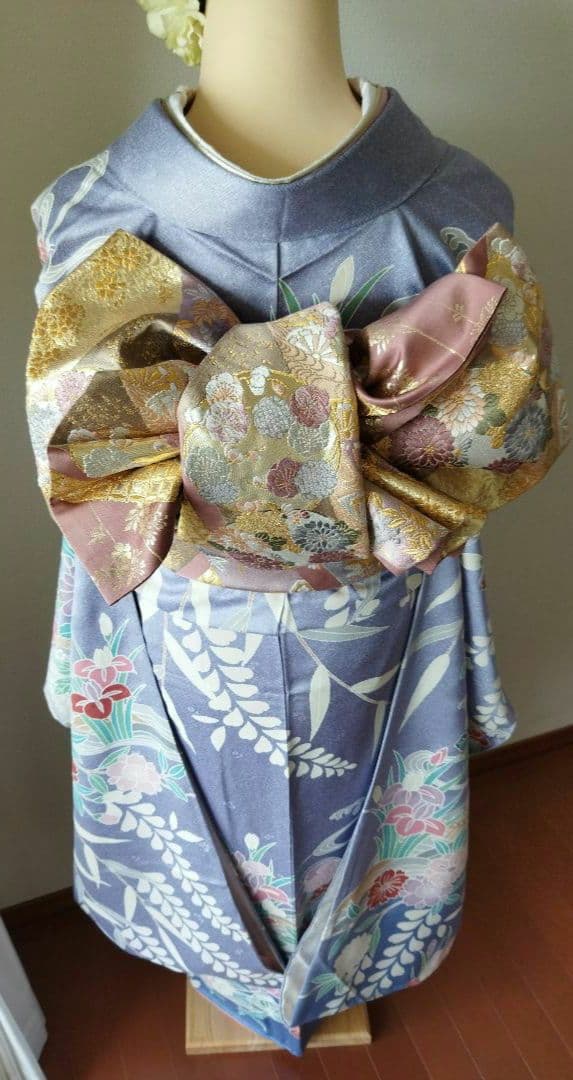 PPP様☆385.琥珀糖みたい　儚可愛い振袖7点セット　正絹　フルセット　成人式