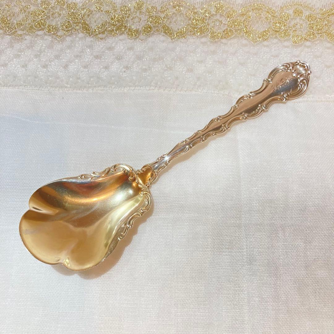 64 アメリカGorham社純銀製シュガースプーン