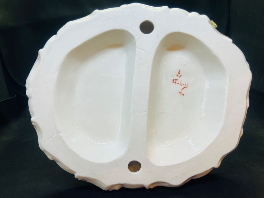 ロココ風 陶器製少女のブランコ置物