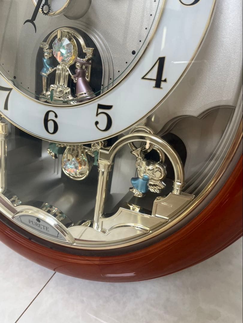 ✦希少✦RHYTHM　からくり時計　掛時計 　スモールワールド　4MY623RB