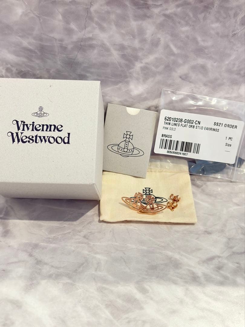 値段交渉ok Vivienne Westwood フラットオーブスタッドピアス