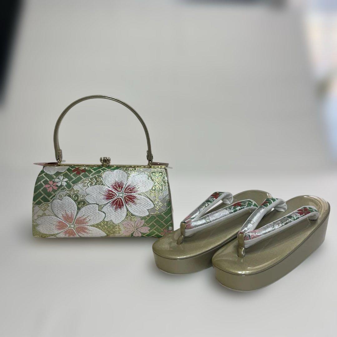 振袖　訪問着用のゾウリバックセット