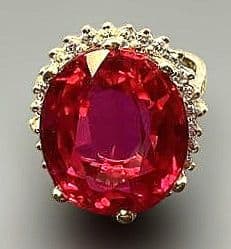 マーフィーアフガニスタン産天然レッドトルマリン23.7CTSV925 指輪