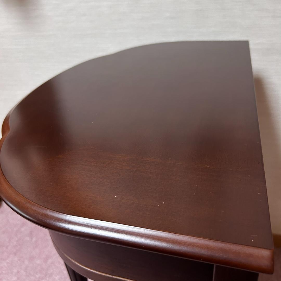 LA CASE　ラカーサ　木製　オーバル型　コンソールテーブル　引き出し付き