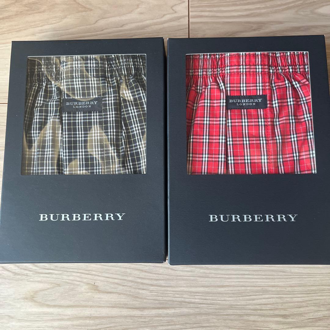 【新品未使用】バーバリー　トランクス　チェック　Mサイズ　2枚セット