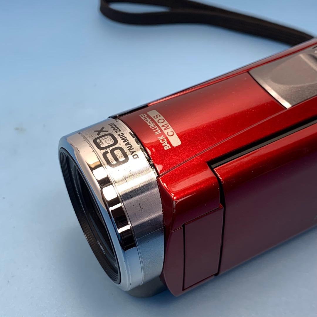 良品 JVC GZ-HM155 ビデオカメラ ワインレッド SDカード×2