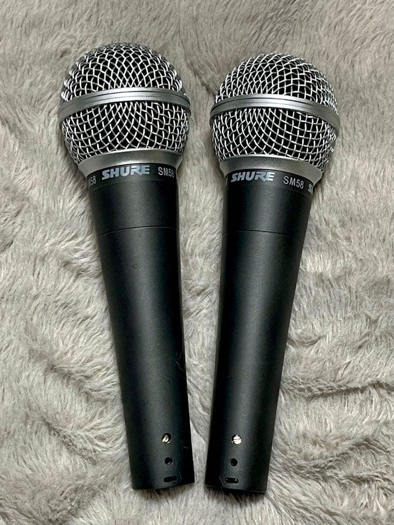 ①SHURE SM58 ダイナミックマイク 2本セット