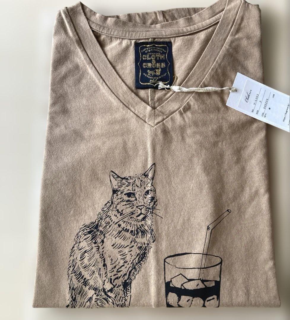 生活のたのしみ展　CLOTH&CROSS 猫イラスト 半袖　Tシャツ　石田ゆり子