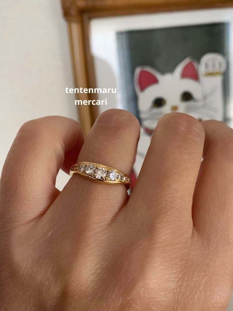 K18 ☆ ダイヤモンドエタニティリング ☆ オーダーメイド・10号・4.6g