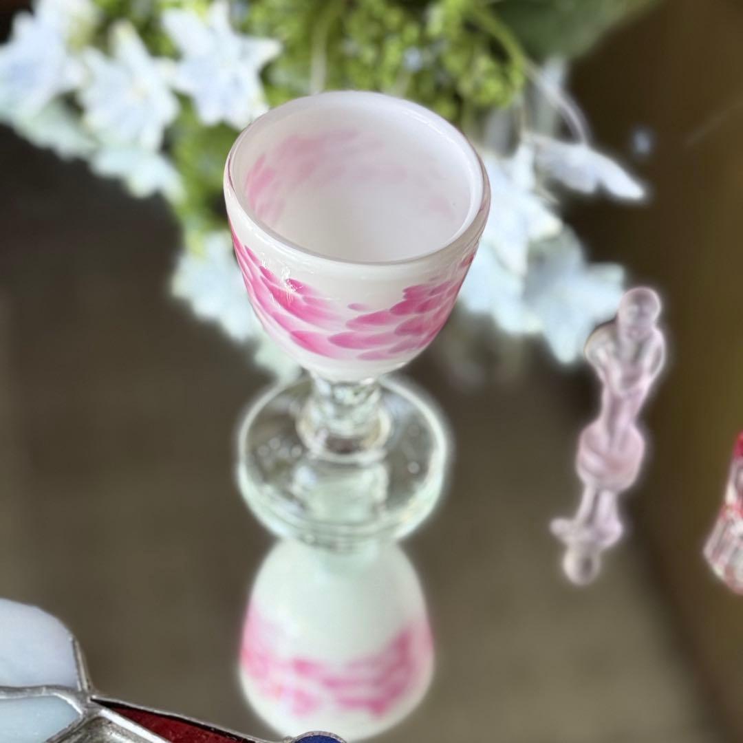 2165様感謝‼️氷コップ‼️かき氷召し上がれ‼️うす紅❌乳白　氷コップ 1客