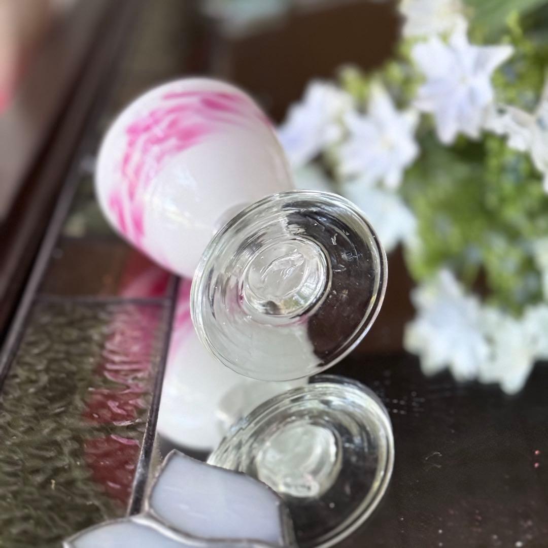 2165様感謝‼️氷コップ‼️かき氷召し上がれ‼️うす紅❌乳白　氷コップ 1客