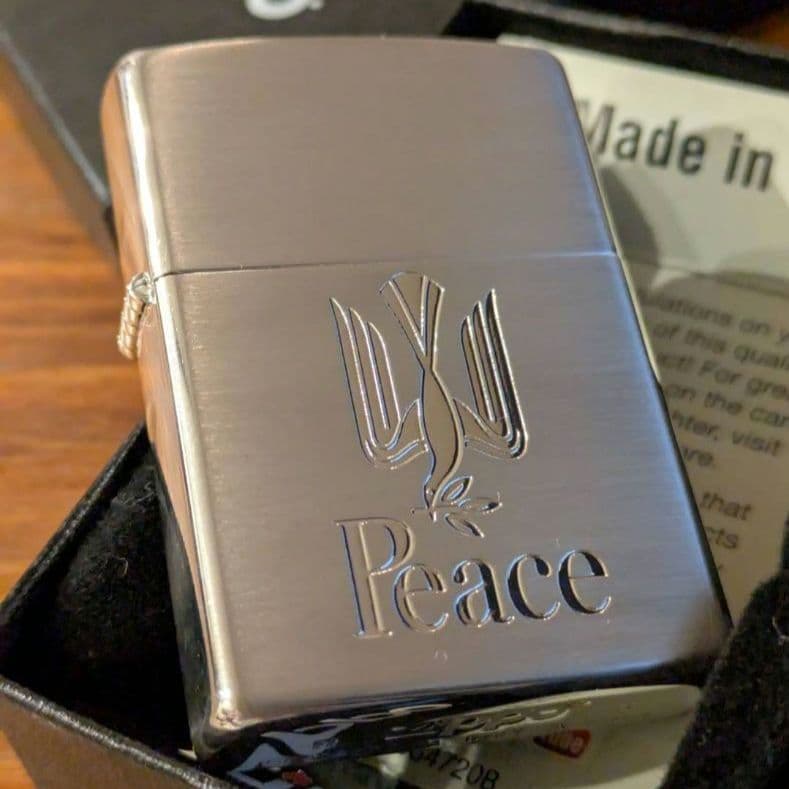 【新品】ピース Peaceロゴ シルバー Zippo