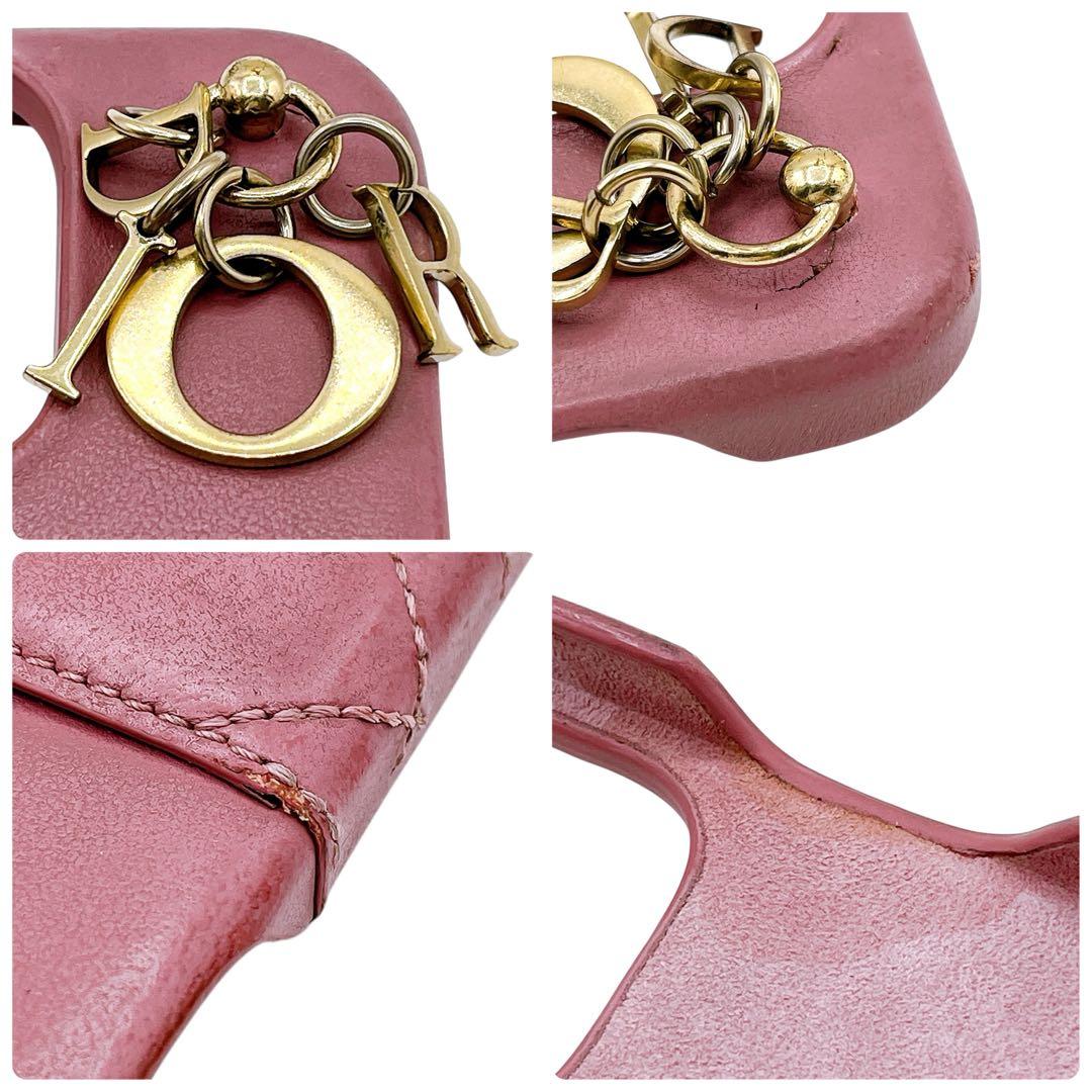 良品 ディオール iPhoneケース 14 Pro カナージュ ピンク レディー