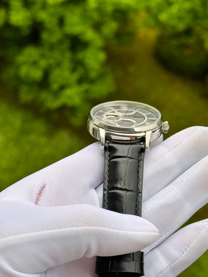 自動巻き時計 スケルトン ブラック