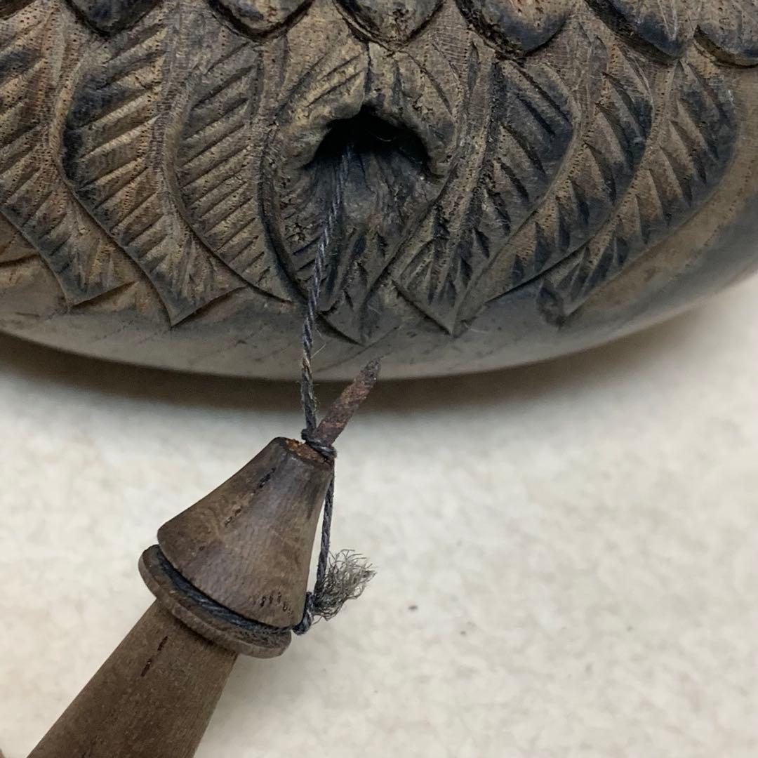 古民具　大工道具　 木彫　墨壷　宗秀作