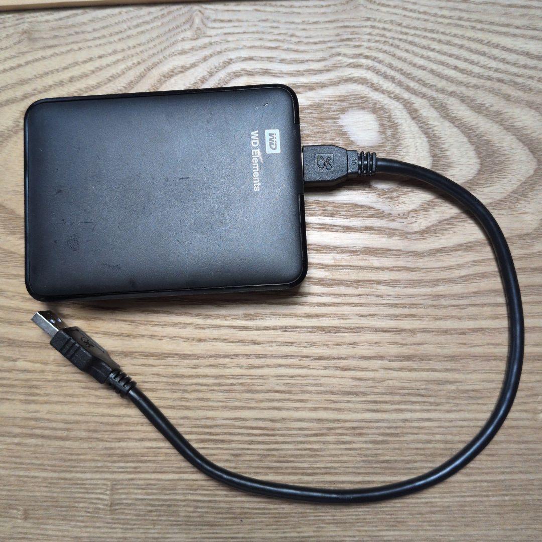 WD HDD ポータブルハードディスク ブラック 2TB